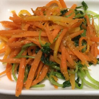 10分でできる簡単副菜！にんじんと豆苗のおひたし風